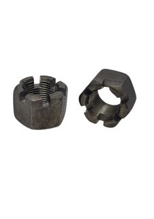 30 x 2 Metric Fine Castle Nut Black