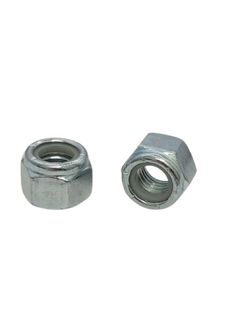 1/4 UNC Nyloc Nut Zinc Plated