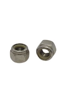 #10-32 ( 3/16 ) UNF Nyloc Nut 304 Stainless Steel