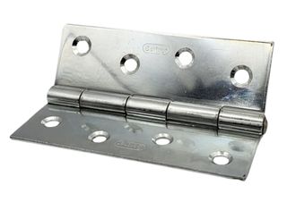 100mm Narrow Fixed Pin Butt Hinge Zinc Plated