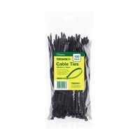 200 x 4mm Cable Tie-Black-100pk