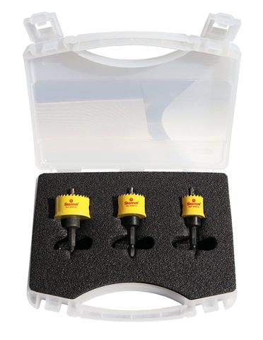 20-32mm Starrett Smooth Cut 3pc Electricians Holesaw Kit