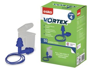 Esko Vortex Reusable Earplugs 22dB Class 4 50 Pack