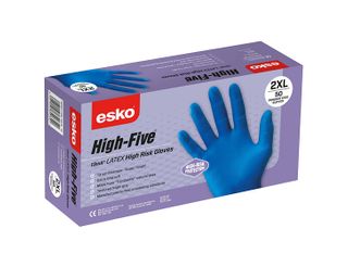 High Five HIGH RISK Disposable Glove H/Duty Latex 50 Box LARGE
