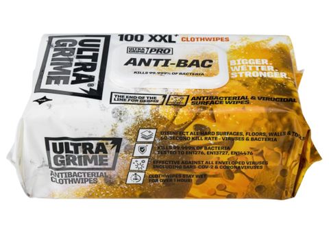 UltraGrime Anti-Bacteria Wipes 100pk