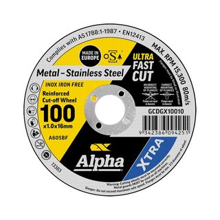 Cutting Disc 100 x 1.0 Max Abrase Gold Series