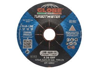 Grinding disc 125 x 4.5 x 22 Globe Turbo Twister