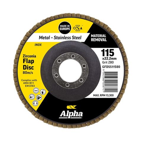 Flap Disc 115 x 80 Grit Max Abrase Silver Series