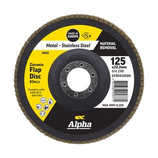 Flap Disc 125 x 80 Grit Max Abrase Silver Series