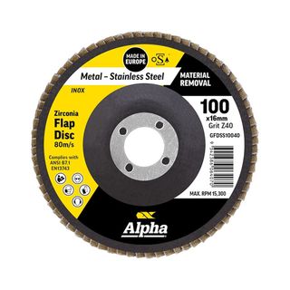 Flap Disc 100 x 40 Grit Max Abrase Silver Series