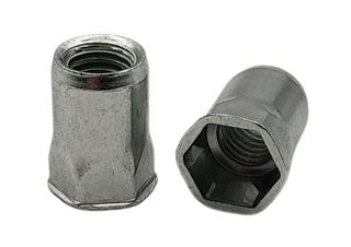 M6 Large Flange Hex Rivnut Zinc Plated