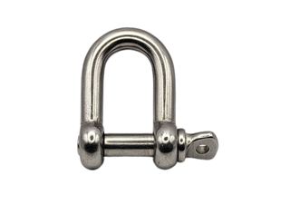 6mm Captive Pin D Shackle 316 Stainless Steel