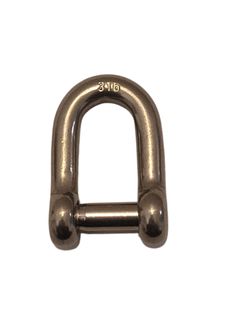 10mm Long D Shackle 316 Stainless Steel