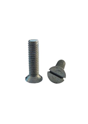 1/4 x 1-1/4 UNC Countersunk Machine Screw Zinc Plated Slot