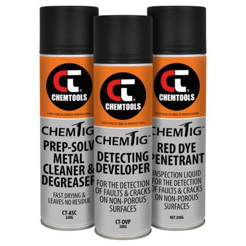 ChemTig™ Dye Penetrant Test Kit, Weld Crack Detection, 3 Piece