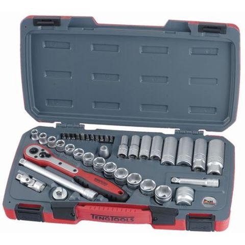 39PC 3/8in Drive Reg/Deep Metric Socket Set (8-22mm)