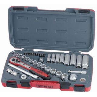 39PC 3/8in Drive Reg/Deep Metric Socket Set (8-22mm)