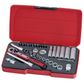 36pc 1/4in Dr. Metric Reg/Deep Socket Set -Teng