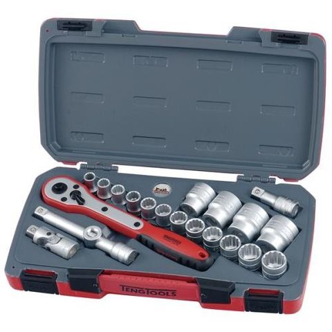 21pc 1/2in Drive 12-Point Socket Set (Metric)