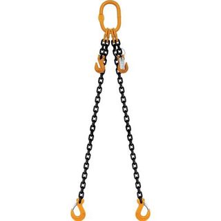 Lifting Chain Set 8mm, 2 leg, 3 mtr, G80, Safety Hook