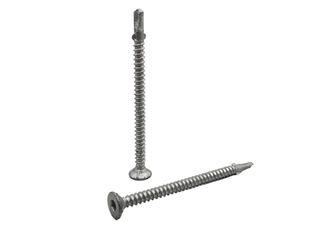 14G x 100 Countersunk Batten Wing Tek Metal Screw Galvanised Hex 5