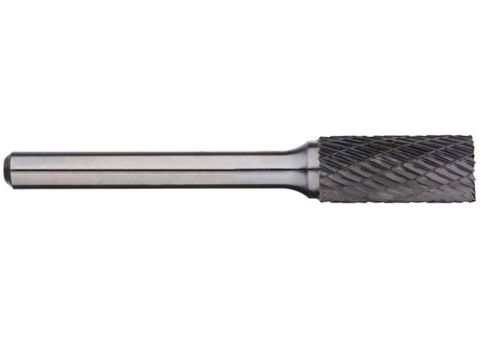 Alpha 1/4 Cylindrical Carbide Burr with End Cut - 1/4 Shank