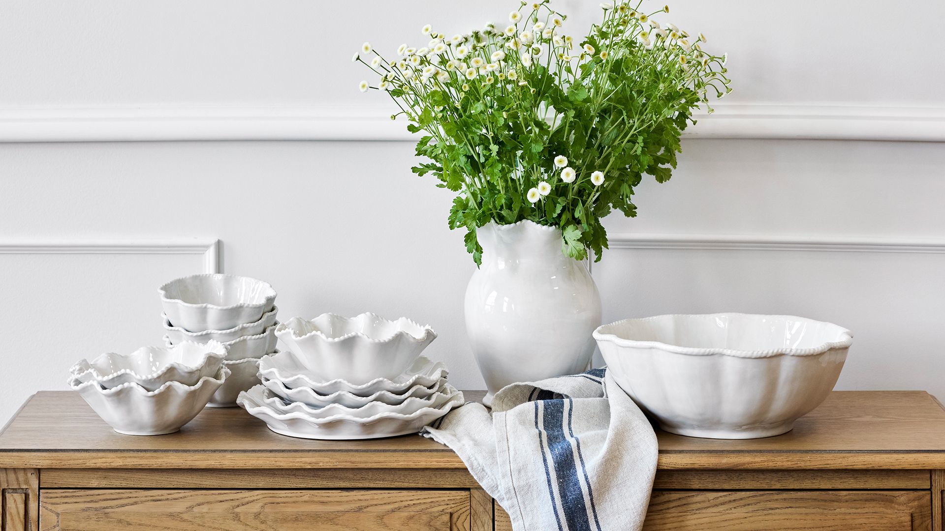 <h2>Set The Table</h2><button>Shop Dinnerware</button>