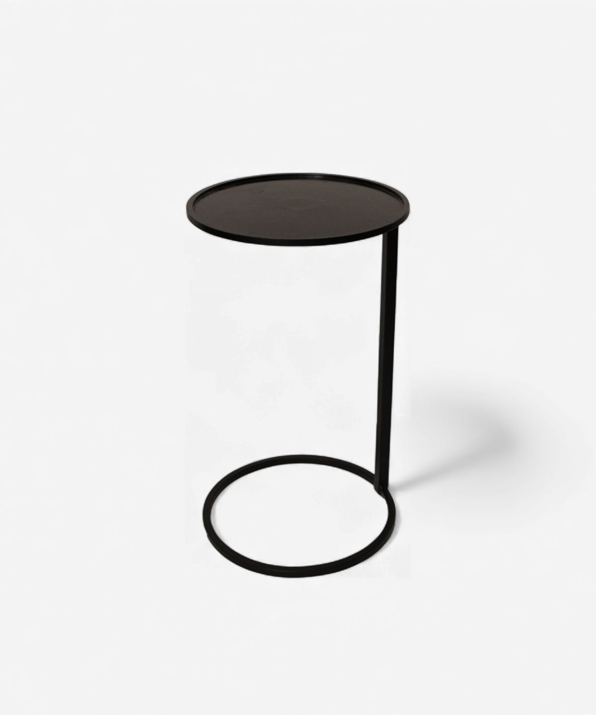 Black Circle Small Couch Side Table