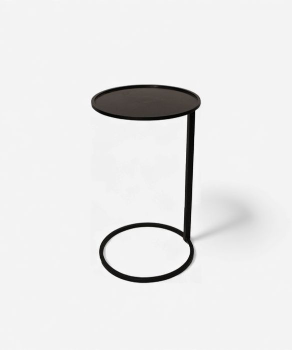 Black Circle Small Couch Side Table