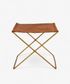 Palma Leather Stool Brown