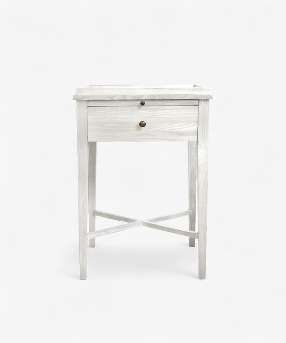 Saskia Bedside Table White