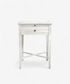 Saskia Bedside Table White
