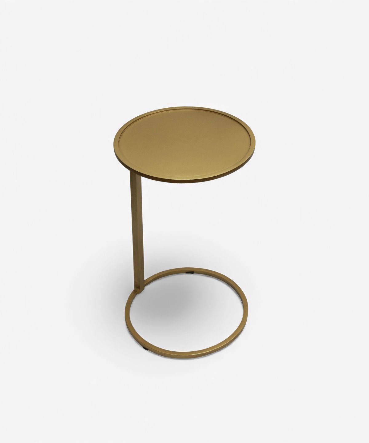 Small Gold Circle Couch Side Table