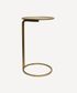 Small Gold Circle Couch Side Table