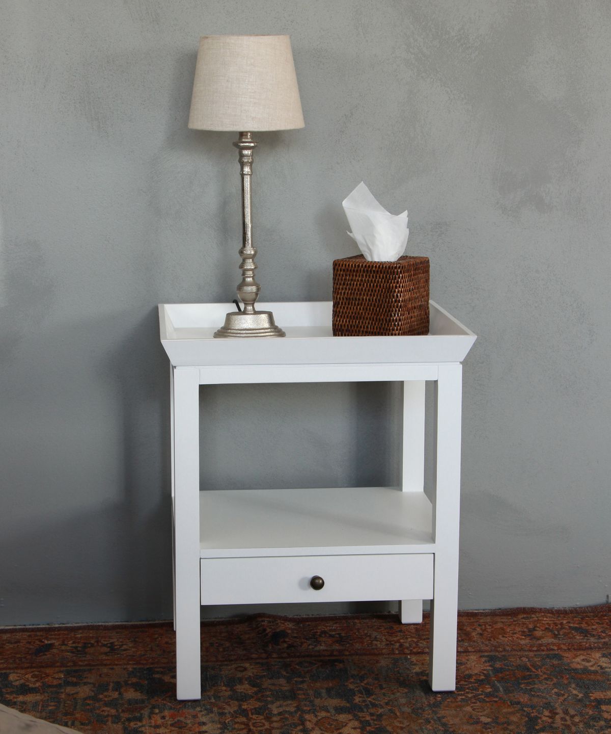 Santiago Bedside Table White