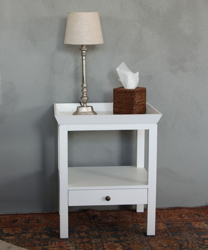 Santiago Bedside Table White