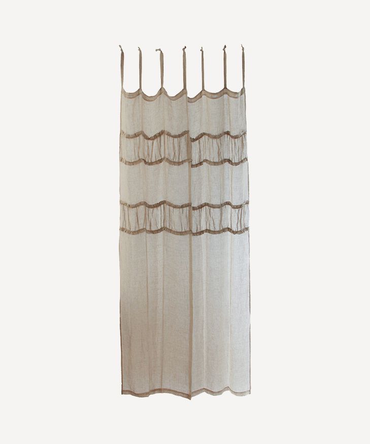 Ruffles Linen Curtain Natural