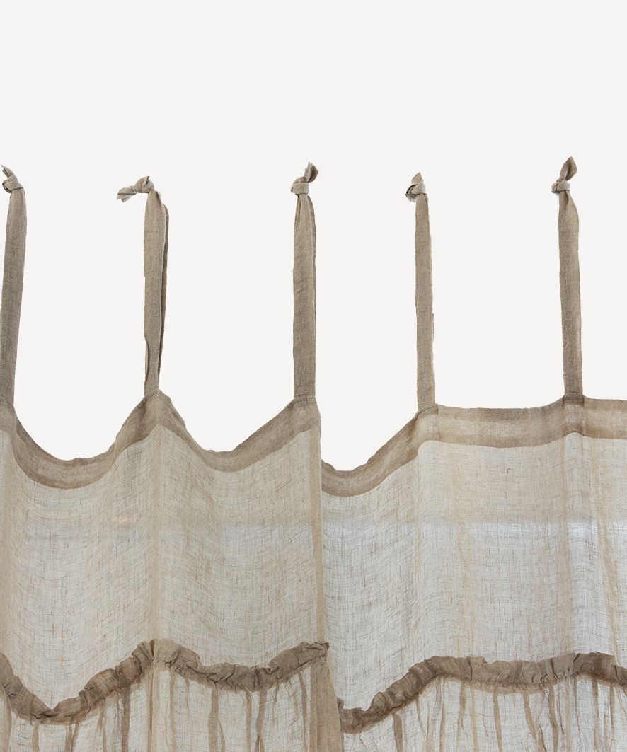 Ruffles Linen Curtain Natural