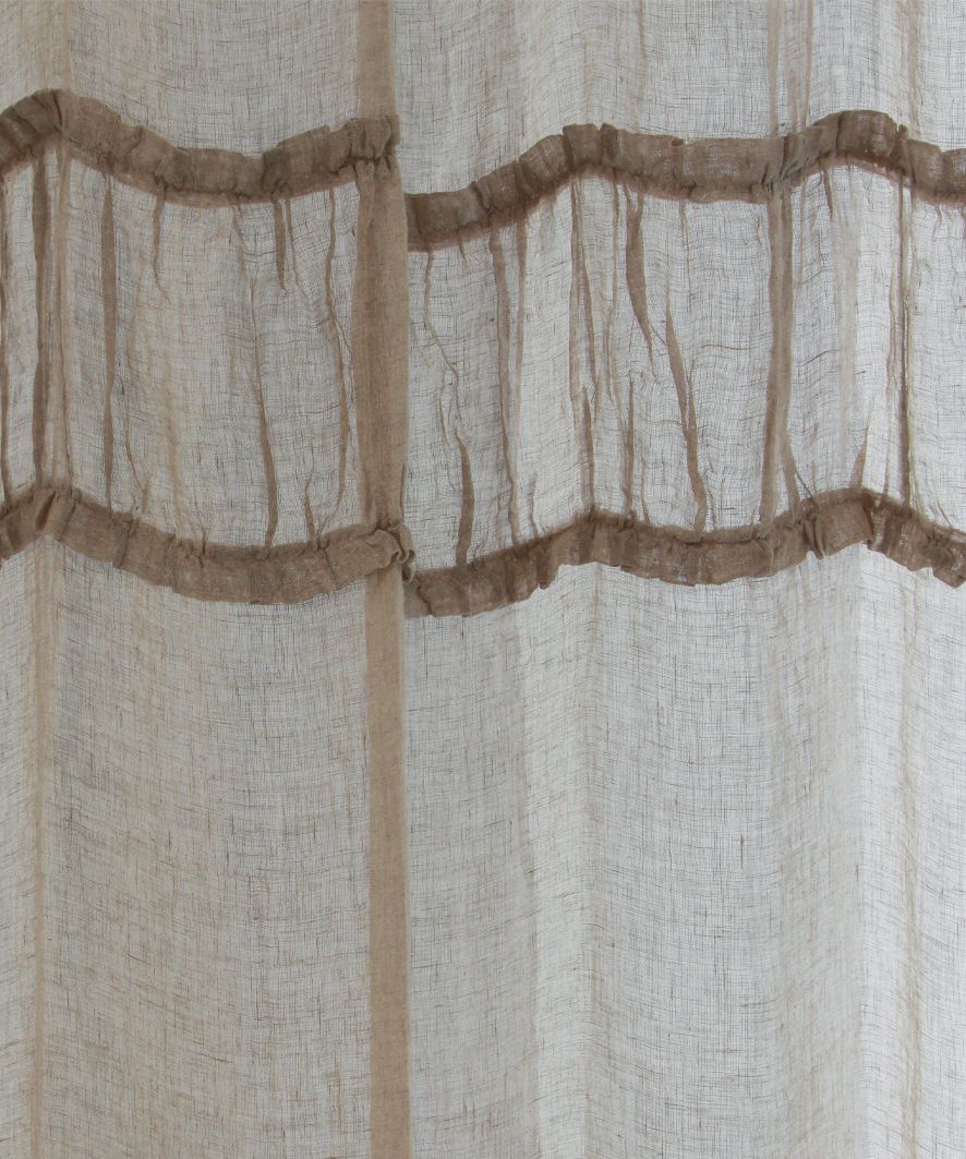 Ruffles Linen Curtain Natural