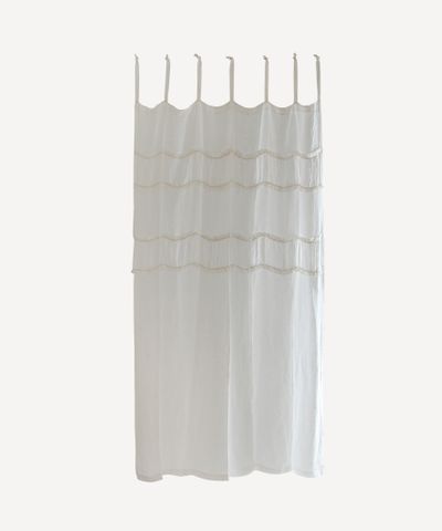 Ruffles Linen Curtain White