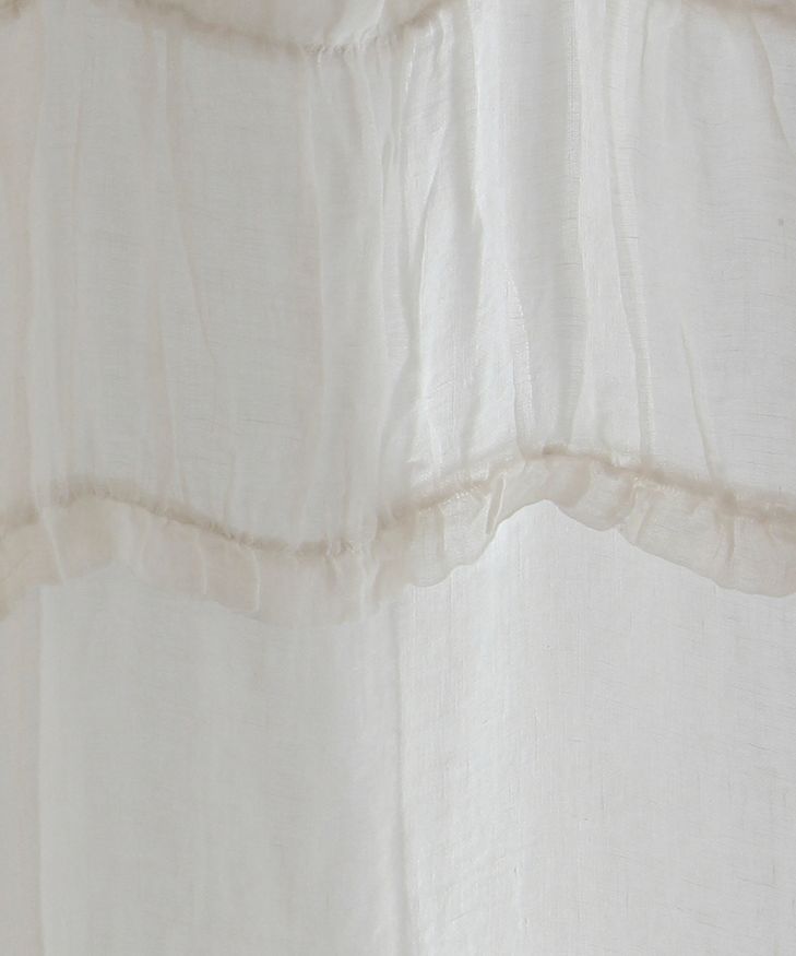 Ruffles Linen Curtain White