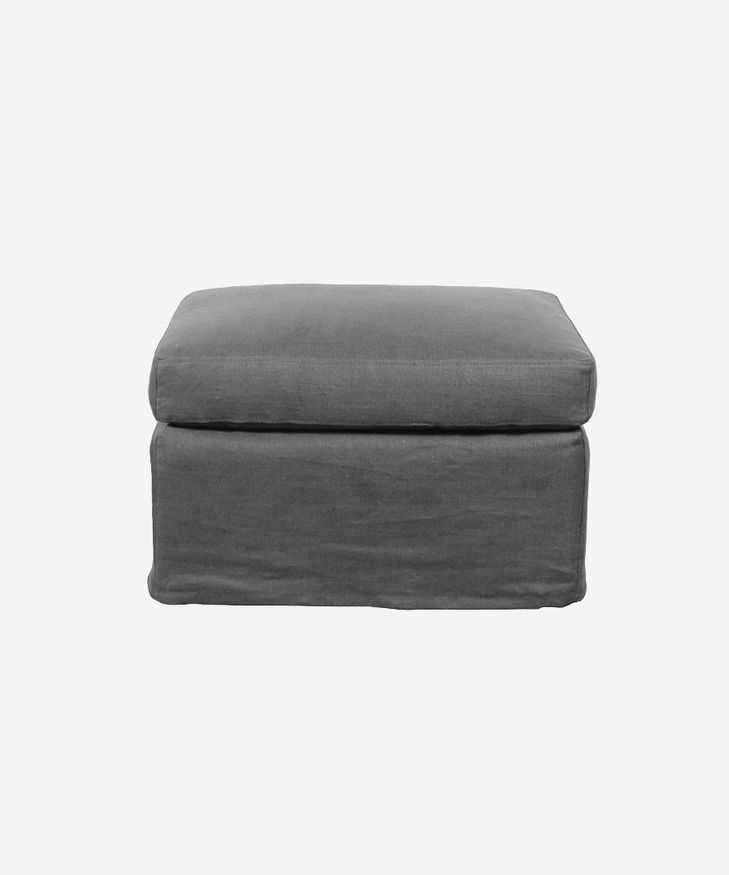 Dume Ottoman Graphite Cotton Cover Only
