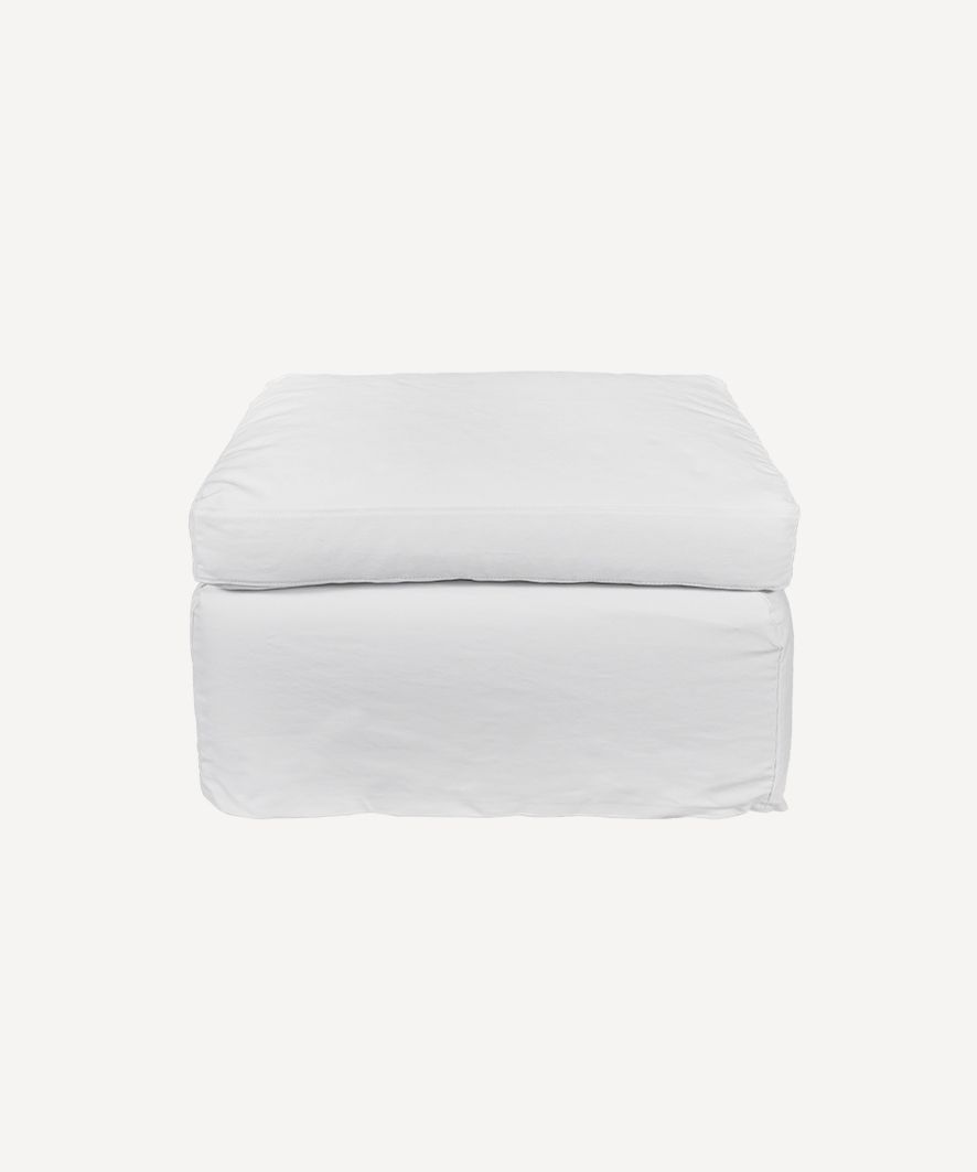 Dume Ottoman White Cotton Cover Only