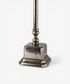 Square Small Lamp Base Antique Silver