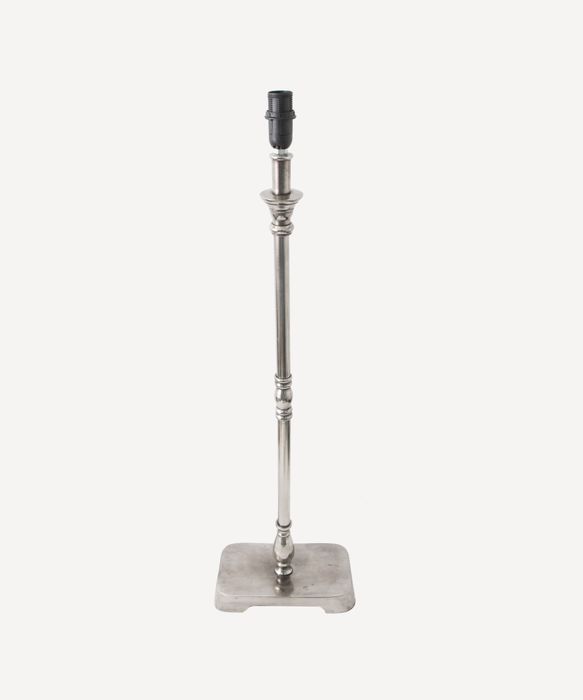 Rectangle Tall Lampbase Antique Silver