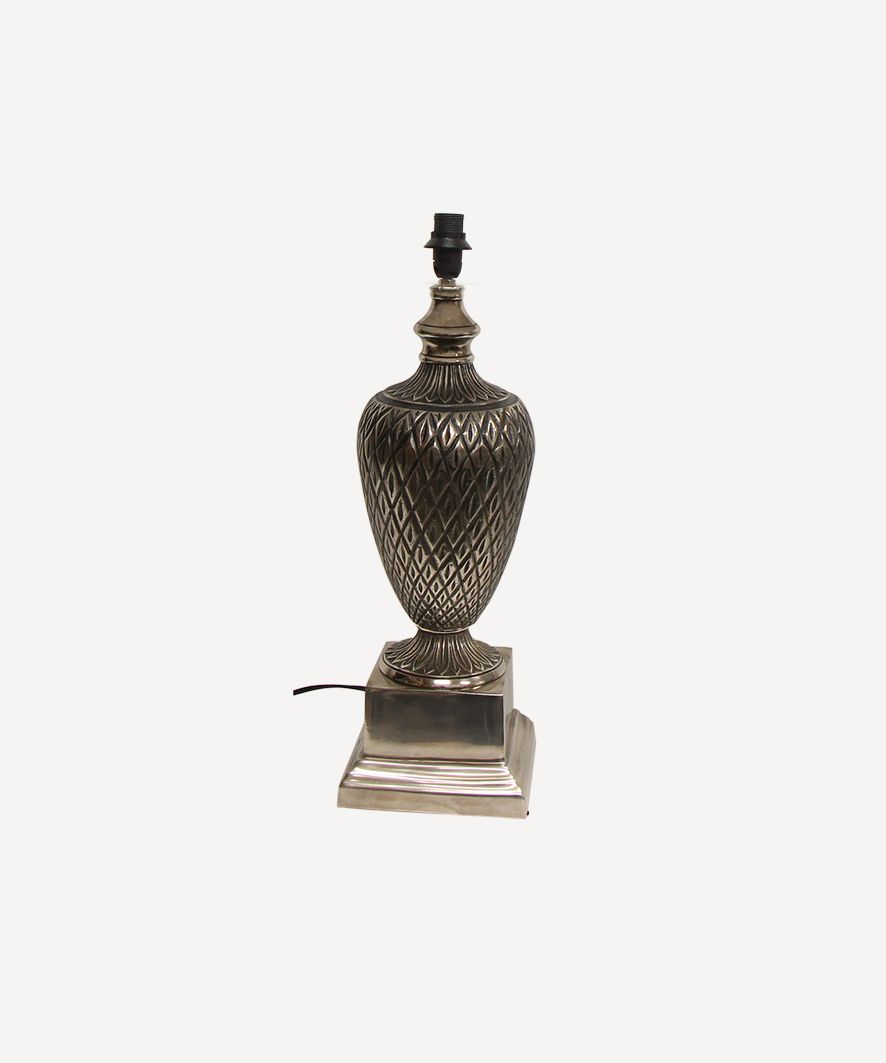 Finial Antique Silver Lampbase