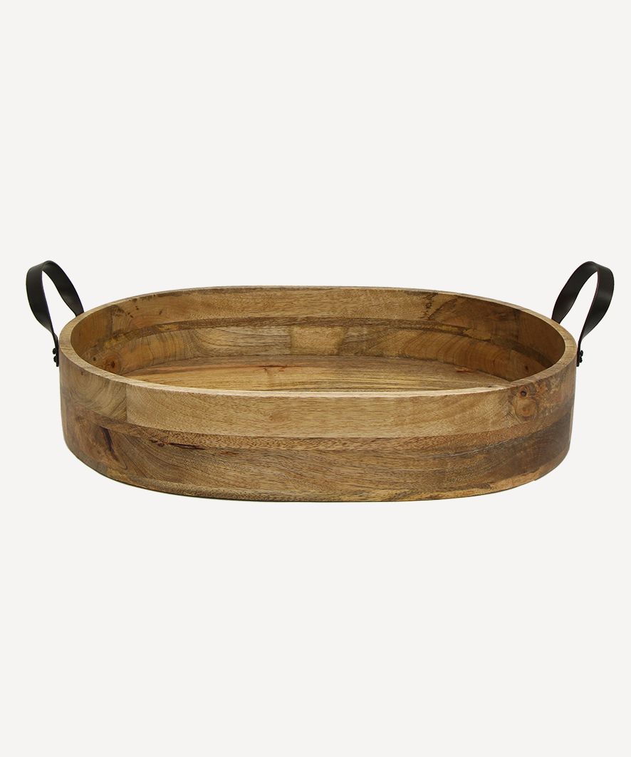 Ploughmans Oval Serving Tray Iron Handles