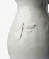Dragonfly Stoneware White Jug Large