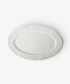 Dragonfly Stoneware White Oval Platter Large