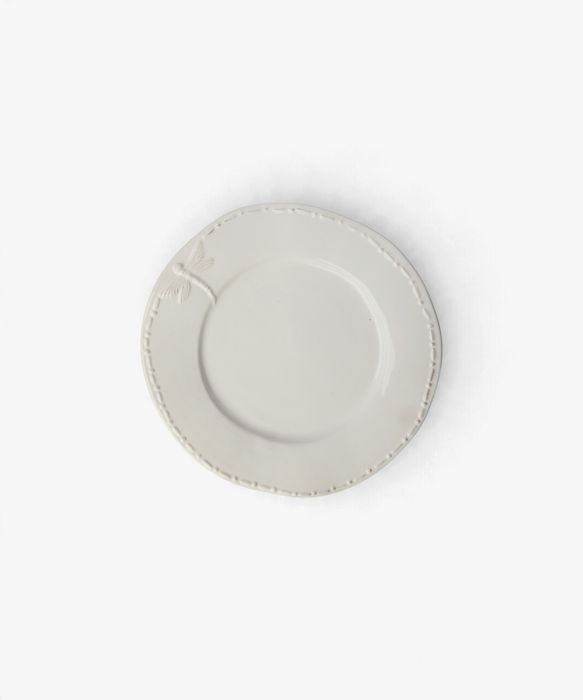 Dragonfly Stoneware White Side Plate